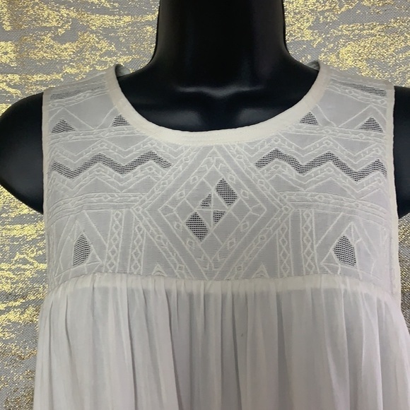 Aritzia Wilfred White Allier Embroidered Shift Dress Size S - Picture 6 of 16
